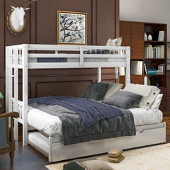 Bellemave® Twin Size Pull - Out Bunk Bed with Trundle Bed - Bellemave