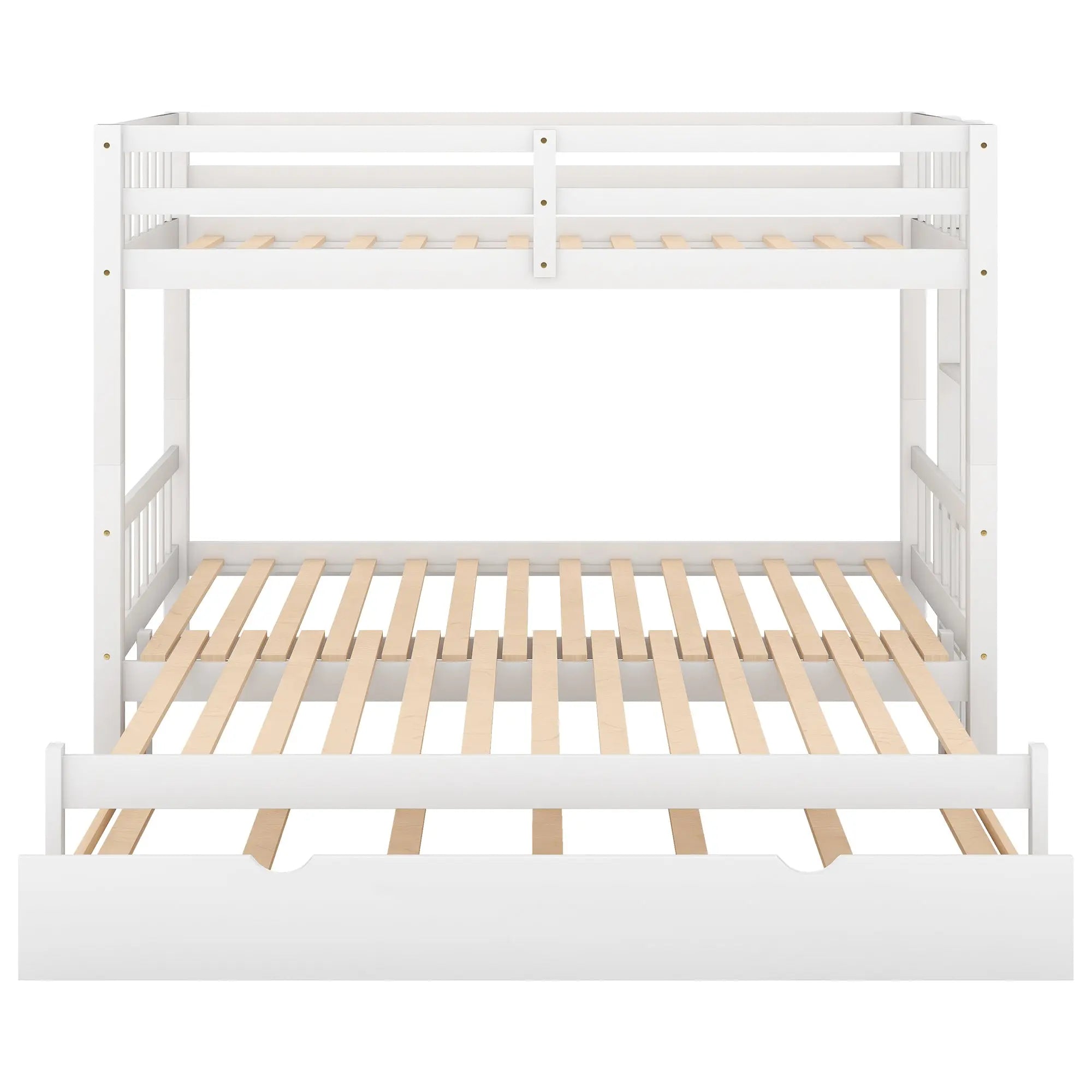 Bellemave® Twin Size Pull - Out Bunk Bed with Trundle Bed - Bellemave