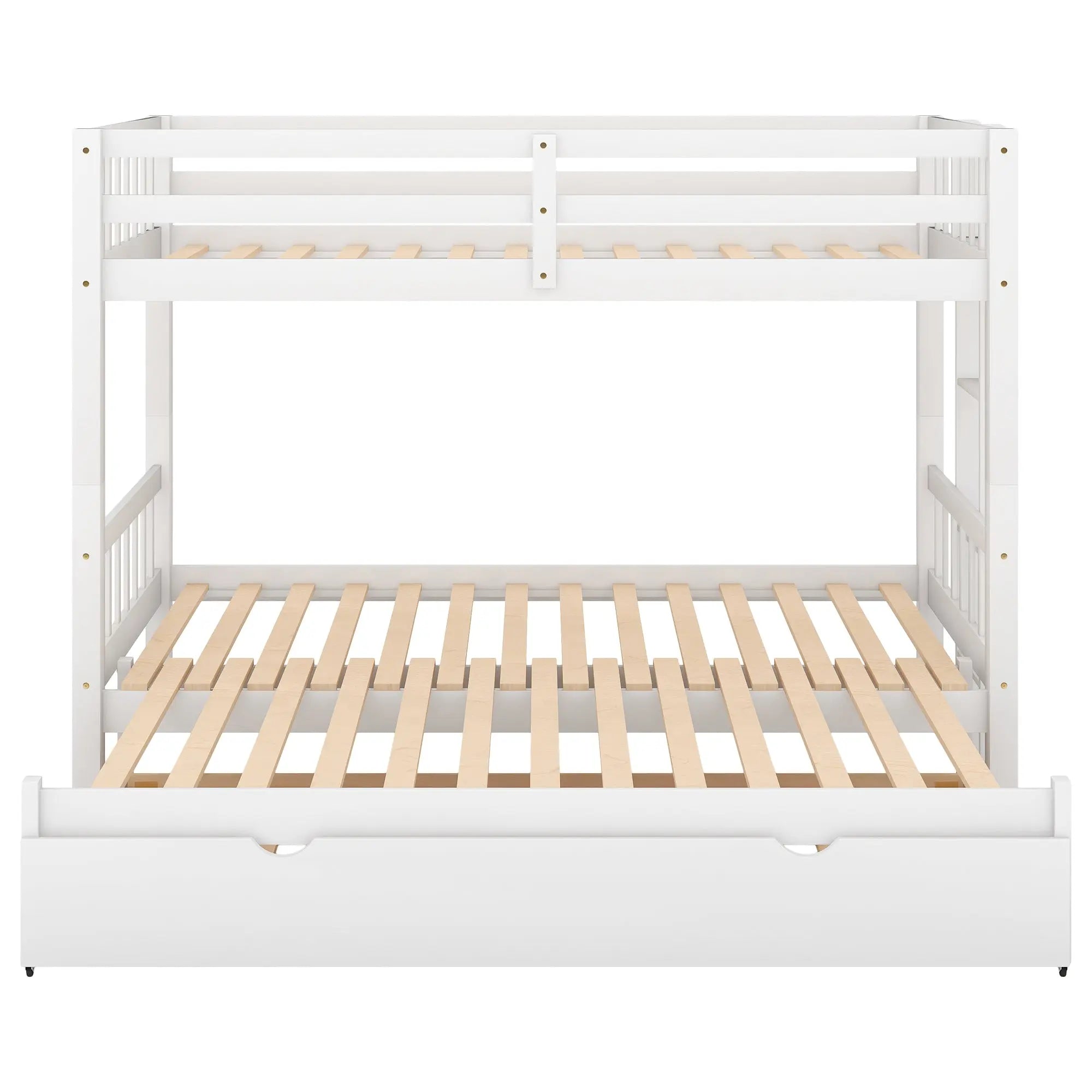 Bellemave® Twin Size Pull - Out Bunk Bed with Trundle Bed - Bellemave