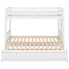 Bellemave® Twin Size Pull - Out Bunk Bed with Trundle Bed - Bellemave