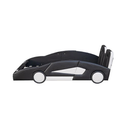 Bellemave® Twin Size Race Car - Shaped Platform Bed with Wheels - Bellemave