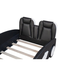 Bellemave® Twin Size Race Car - Shaped Platform Bed with Wheels - Bellemave