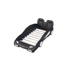 Bellemave® Twin Size Race Car - Shaped Platform Bed with Wheels - Bellemave