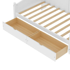 Bellemave® Twin Size Retro Daybed with Storage Drawers & Headboard Shelves | No Box Spring - Bellemave