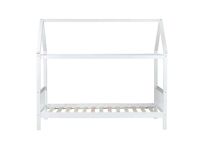 Bellemave® Twin Size Rubber Wood House Bed with Headboard and Footboard - Bellemave