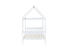 Bellemave® Twin Size Rubber Wood House Bed with Headboard and Footboard - Bellemave