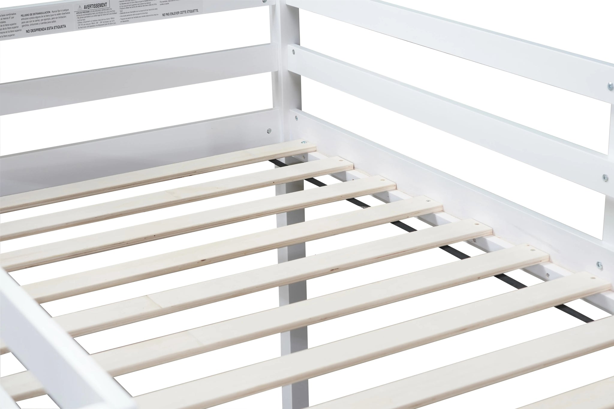 Bellemave® Twin Size Rubber Wooden Low Loft Bed with Ladder(Strengthened Slats) - Bellemave