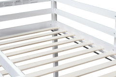 Bellemave® Twin Size Rubber Wooden Low Loft Bed with Ladder(Strengthened Slats) - Bellemave