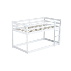 Bellemave® Twin Size Solid Rubber Wooden Bunk Bed with Ladder - Bellemave