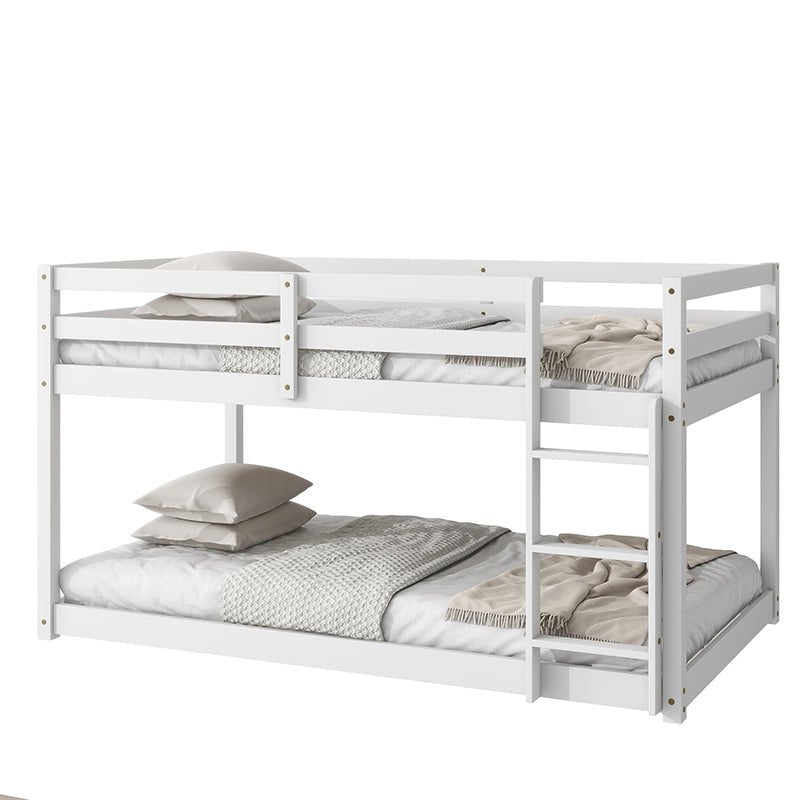 Bellemave® Twin Size Solid Rubber Wooden Loft Bed with Ladder - Bellemave