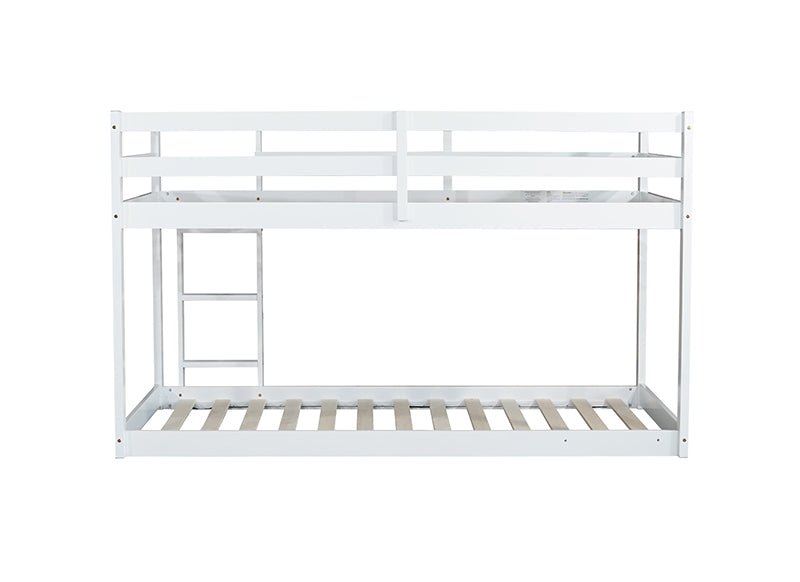 Bellemave® Twin Size Solid Rubber Wooden Loft Bed with Ladder - Bellemave