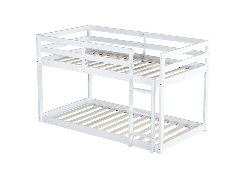 Bellemave® Twin Size Solid Rubber Wooden Loft Bed with Ladder - Bellemave