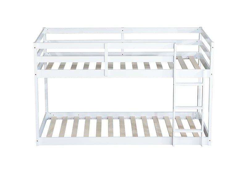 Bellemave® Twin Size Solid Rubber Wooden Loft Bed with Ladder - Bellemave