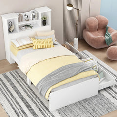 Bellemave® Twin Size Storage Platform Bed Frame - Bellemave