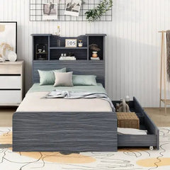 Bellemave® Twin Size Storage Platform Bed Frame - Bellemave