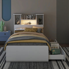 Bellemave® Twin Size Storage Platform Bed Frame - Bellemave