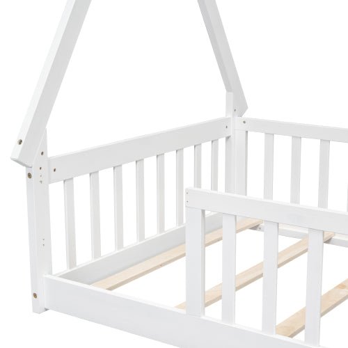 Bellemave® Twin Size Tent - Shaped Floor Bed with Guardrails and Slats - Bellemave