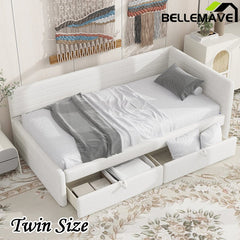 Bellemave® Twin Size Upholstered Daybed with 2 Drawers - Bellemave
