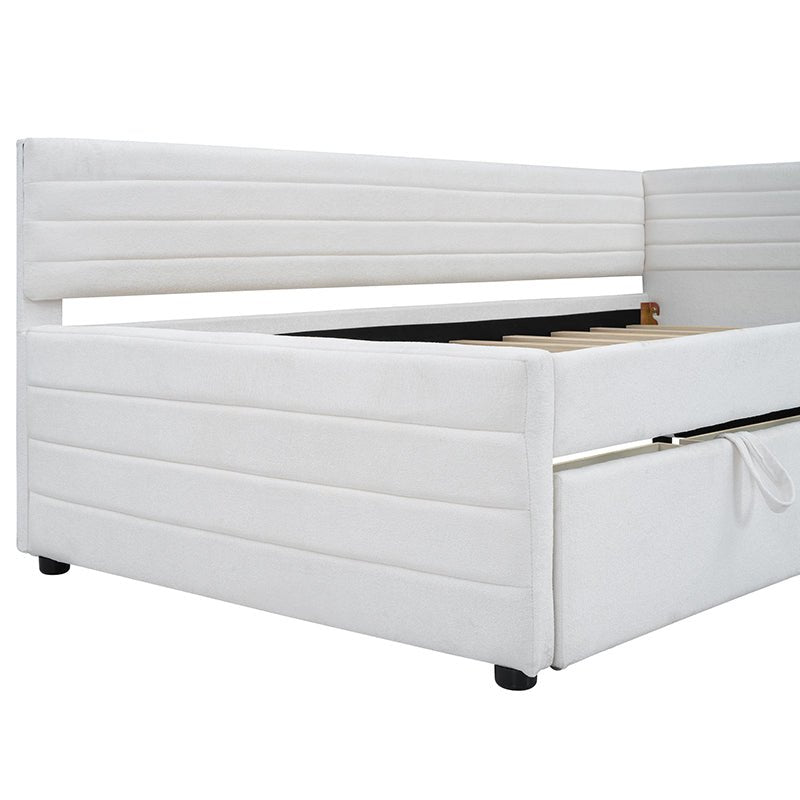 Bellemave® Twin Size Upholstered Daybed with 2 Drawers - Bellemave