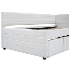 Bellemave® Twin Size Upholstered Daybed with 2 Drawers - Bellemave