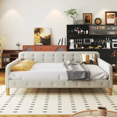 Bellemave® Twin Size Upholstered Daybed with 4 Support Legs - Bellemave