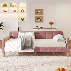 Bellemave® Twin Size Upholstered Daybed with 4 Support Legs - Bellemave