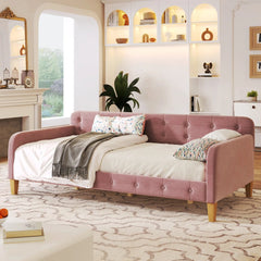 Bellemave® Twin Size Upholstered Daybed with 4 Support Legs - Bellemave