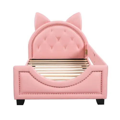 Bellemave® Twin Size Upholstered Daybed with Carton Ears Shaped Headboard - Bellemave