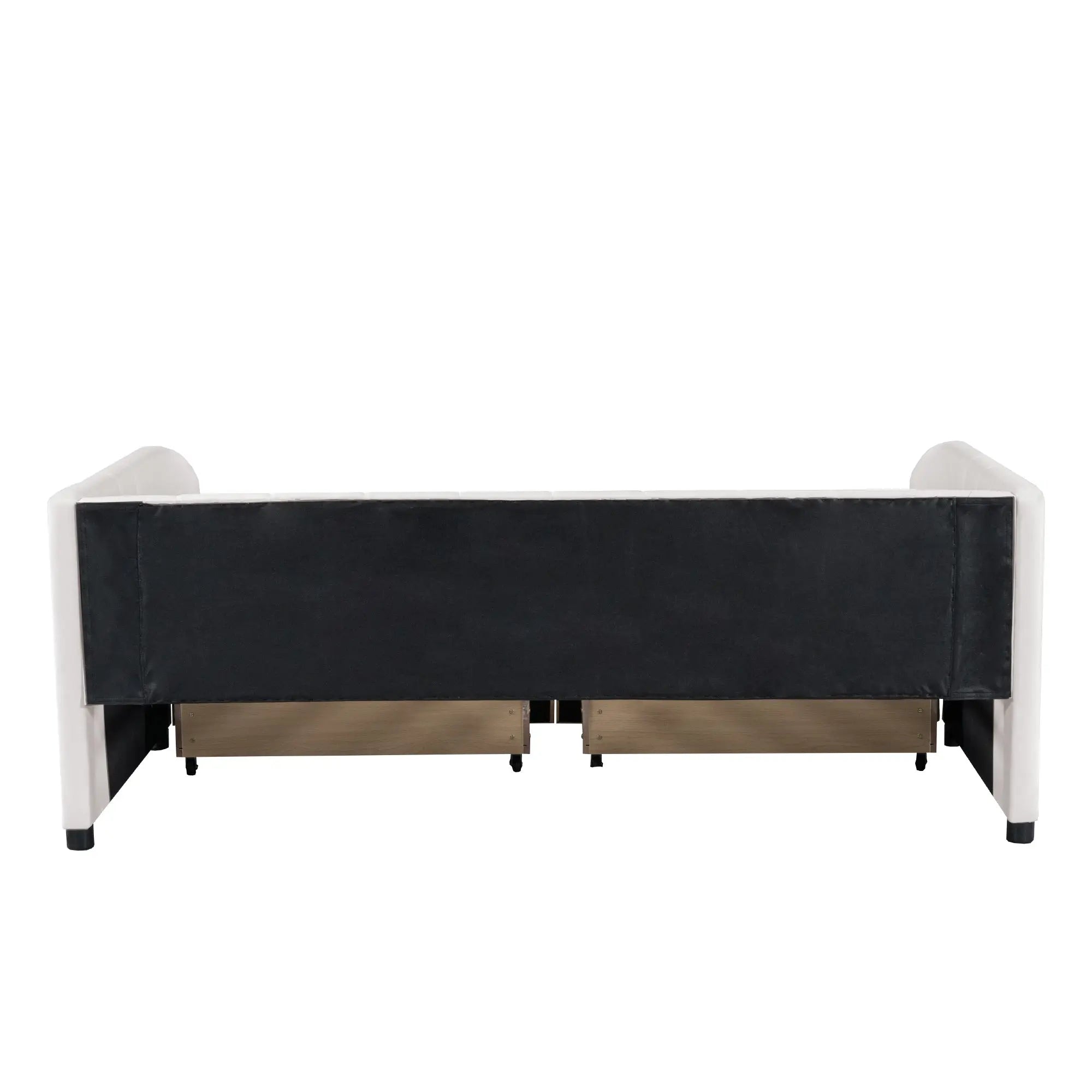 Bellemave® Twin Size Upholstered Daybed with Ergonomic Design Backrest and 2 Drawers - Bellemave