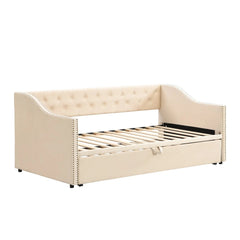 Bellemave® Twin Size Upholstered Daybed with Pop Up Trundle - Bellemave