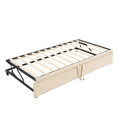 Bellemave® Twin Size Upholstered Daybed with Pop Up Trundle - Bellemave