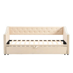 Bellemave® Twin Size Upholstered Daybed with Pop Up Trundle - Bellemave