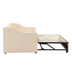 Bellemave® Twin Size Upholstered Daybed with Pop Up Trundle - Bellemave