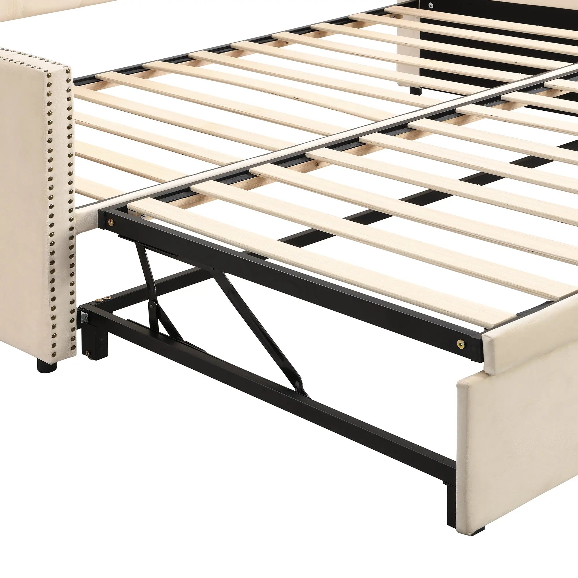 Bellemave® Twin Size Upholstered Daybed with Pop Up Trundle - Bellemave