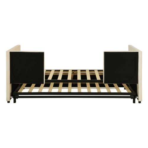 Bellemave® Twin Size Upholstered Daybed with Pop Up Trundle Bed - Bellemave