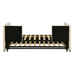 Bellemave® Twin Size Upholstered Daybed with Pop Up Trundle Bed - Bellemave