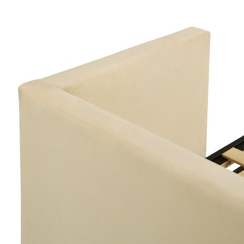 Bellemave® Twin Size Upholstered Daybed with Pop Up Trundle Bed - Bellemave