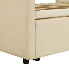 Bellemave® Twin Size Upholstered Daybed with Pop Up Trundle Bed - Bellemave