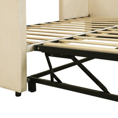 Bellemave® Twin Size Upholstered Daybed with Pop Up Trundle Bed - Bellemave