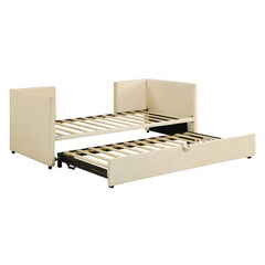 Bellemave® Twin Size Upholstered Daybed with Pop Up Trundle Bed - Bellemave