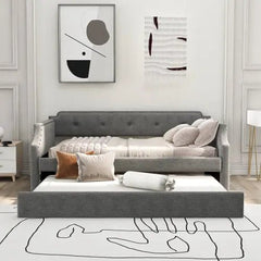 Bellemave® Twin Size Upholstered Daybed with Trundle - Bellemave