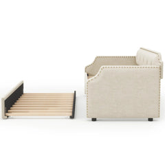 Bellemave® Twin Size Upholstered Daybed with Trundle - Bellemave