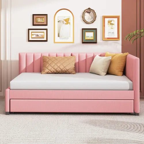 Bellemave® Twin Size Upholstered Daybed with Trundle - Bellemave