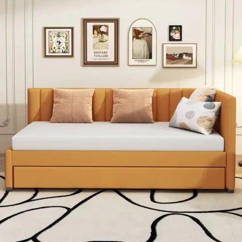 Bellemave® Twin Size Upholstered Daybed with Trundle - Bellemave