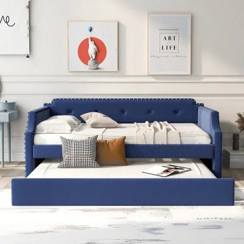 Bellemave® Twin Size Upholstered Daybed with Trundle - Bellemave