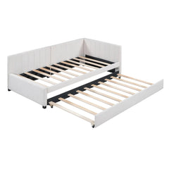 Bellemave® Twin Size Upholstered Daybed with Trundle - Bellemave