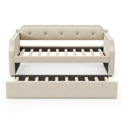 Bellemave® Twin Size Upholstered Daybed with Trundle - Bellemave