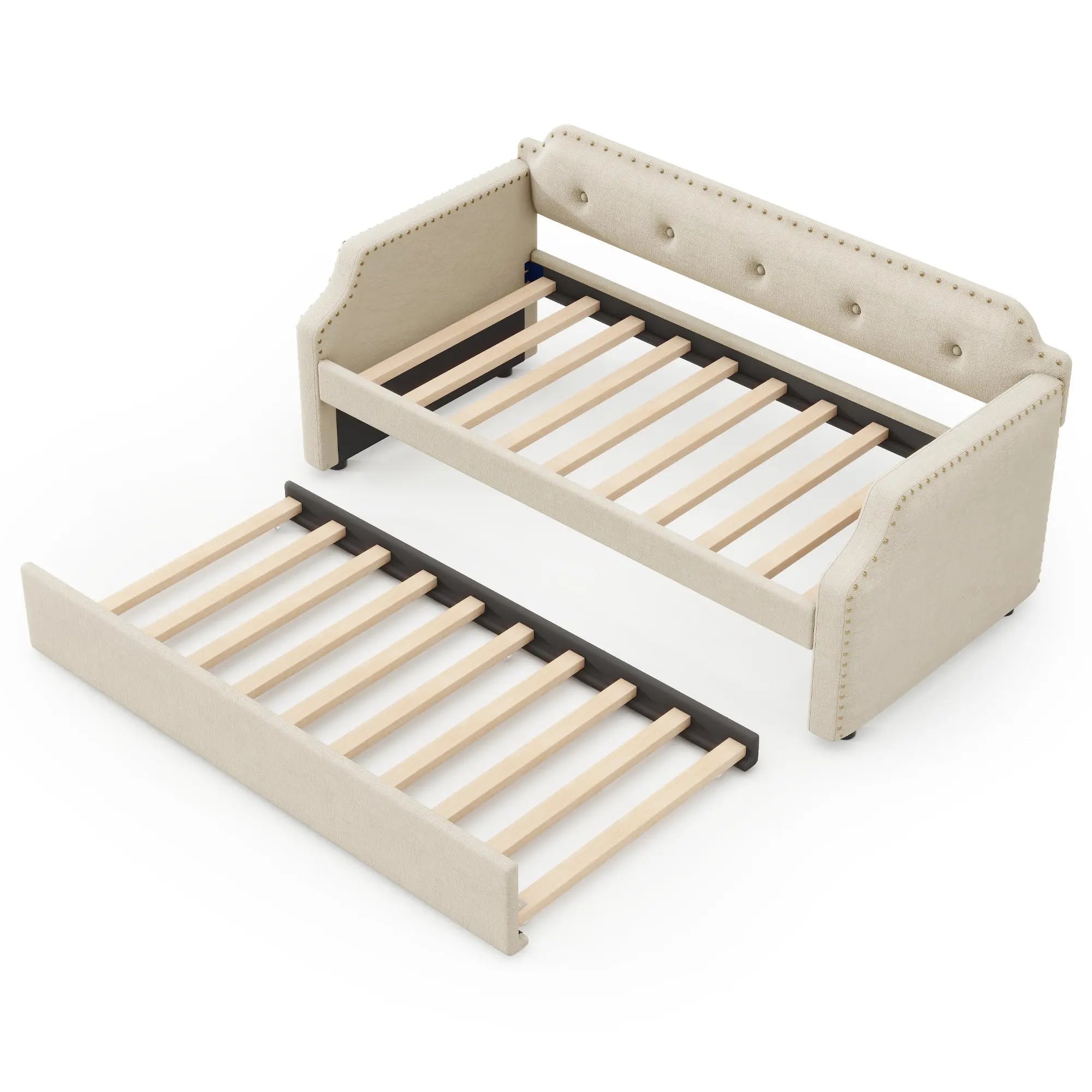Bellemave® Twin Size Upholstered Daybed with Trundle - Bellemave