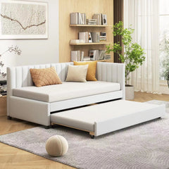 Bellemave® Twin Size Upholstered Daybed with Trundle - Bellemave