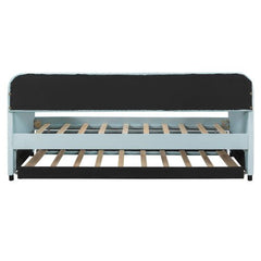 Bellemave® Twin Size Upholstered Daybed with Trundle Bed - Bellemave